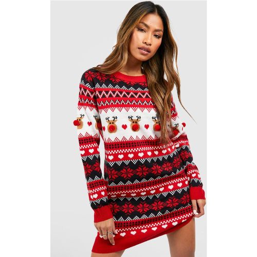 Robe Pull De Noël À Imprimé Rennes - S - boohoo - Modalova