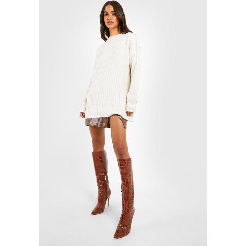 Pull Oversize À Col Ras-Du-Cou - S - boohoo - Modalova