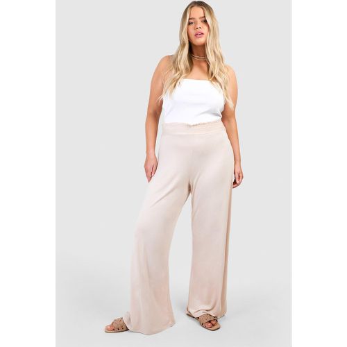 Grande Taille - Pantalon Large Froncé - 44 - boohoo - Modalova