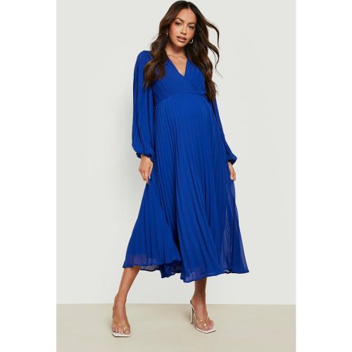 Maternité - Robe De Grossesse Portefeuille Plissée - 38 - boohoo - Modalova