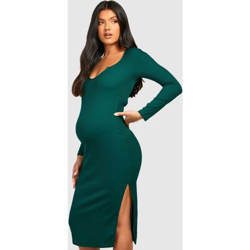 Maternité - Robe De Grossesse À Encoche - 38 - boohoo - Modalova