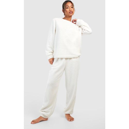 Ensemble Confort En Polaire Avec Jogging - Blanc Écru - 36, Blanc Écru - boohoo - Modalova