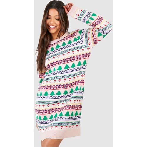 Robe Pull De Noël Imprimée - L - boohoo - Modalova