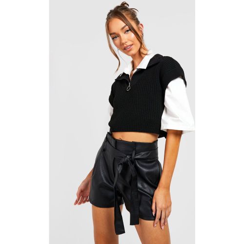 Short À Ceinture - Noir - 44, Noir - boohoo - Modalova