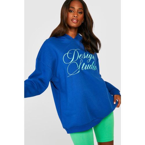 Sweat À Capuche Oversize À Slogan Brodé - S - boohoo - Modalova