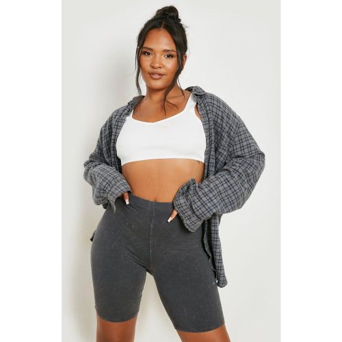 Grande Taille - Short Cycliste Délavé - 46 - boohoo - Modalova