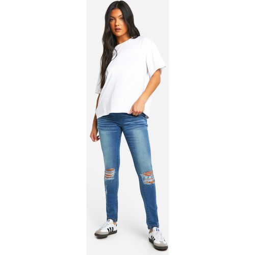 Maternité - Jean De Grossesse Skinny Déchiré - 36 - boohoo - Modalova