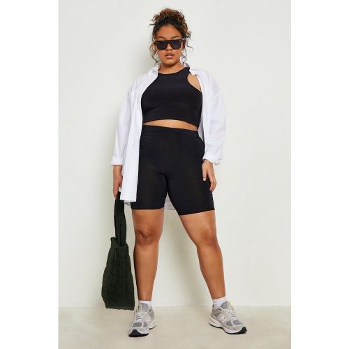 Grande Taille - Short Cycliste Soyeux - 50 - boohoo - Modalova