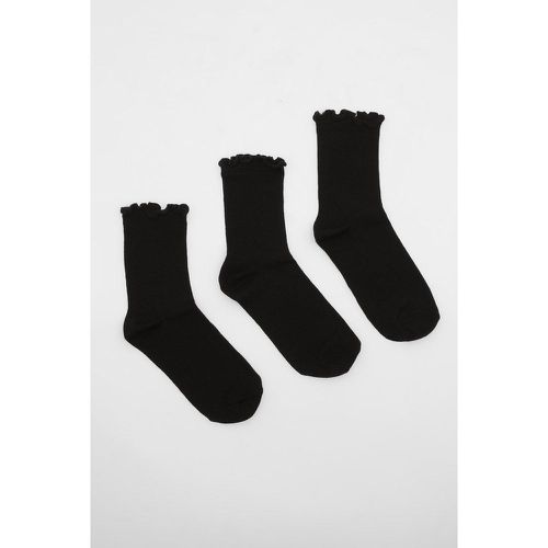 Lot De 3 Paires De Chaussettes À Volants - One Size - boohoo - Modalova