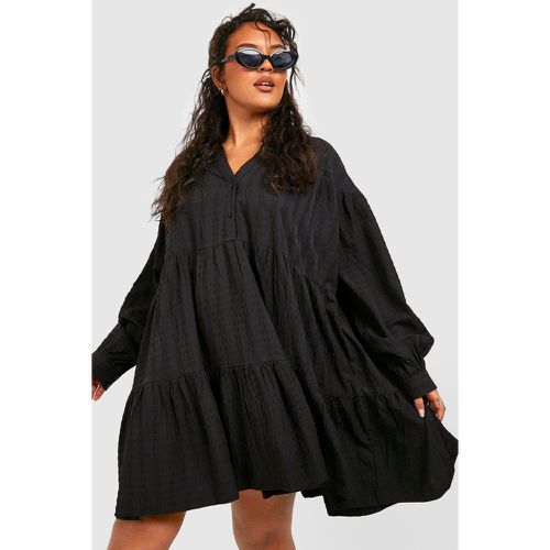 Grande Taille - Robe Babydoll Texturée - 44 - boohoo - Modalova