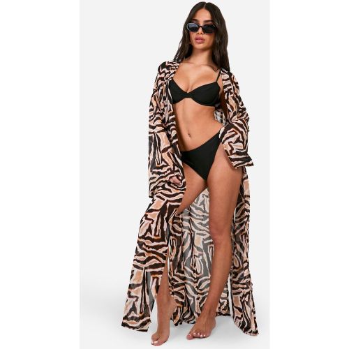 Petite" - Kimono De Plage Tigré - 38 - boohoo - Modalova