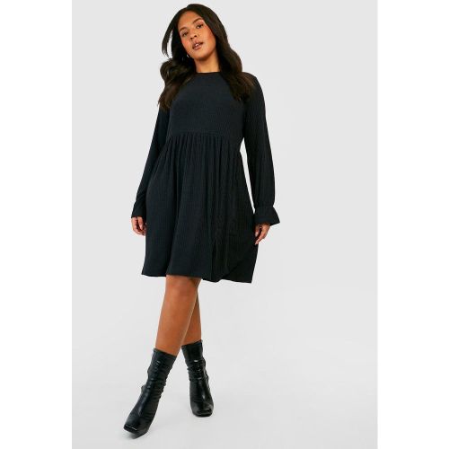 Grande Taille - Robe Babydoll Côtelée - 50 - boohoo - Modalova
