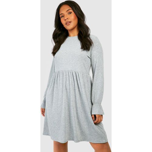 Grande Taille - Robe Babydoll Côtelée - 56 - boohoo - Modalova