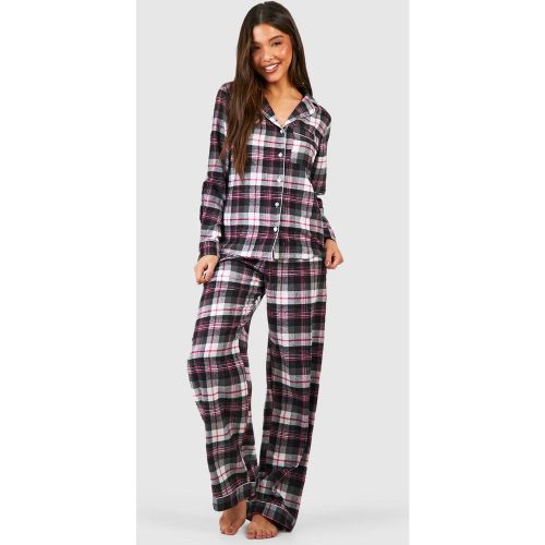 Ensemble De Pyjama À Carreaux Avec Chemise Et Pantalon - 36 - boohoo - Modalova