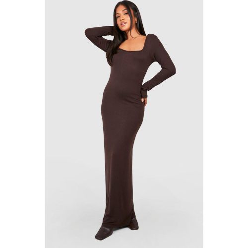 Petite" - Robe Longue À Col Carré Et Manches Longues - 40 - boohoo - Modalova