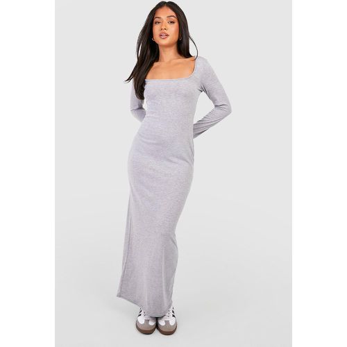 Petite" - Robe Longue À Col Carré Et Manches Longues - 38 - boohoo - Modalova