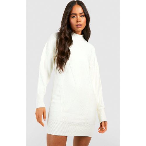 Petite" - Robe Pull En Maille À Col Roulé - M/L - boohoo - Modalova