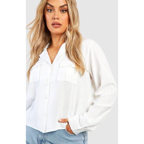 Grande Taille - Chemise Utilitaire Oversize - 46 - boohoo - Modalova