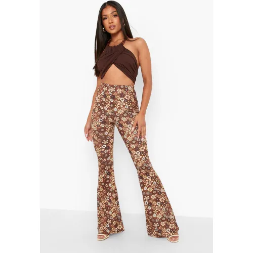 Petite" - Pantalon Flare À Imprimé Années 70 - 32 - boohoo - Modalova