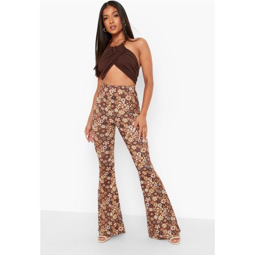 Petite" - Pantalon Flare À Imprimé Années 70 - 32 - boohoo - Modalova