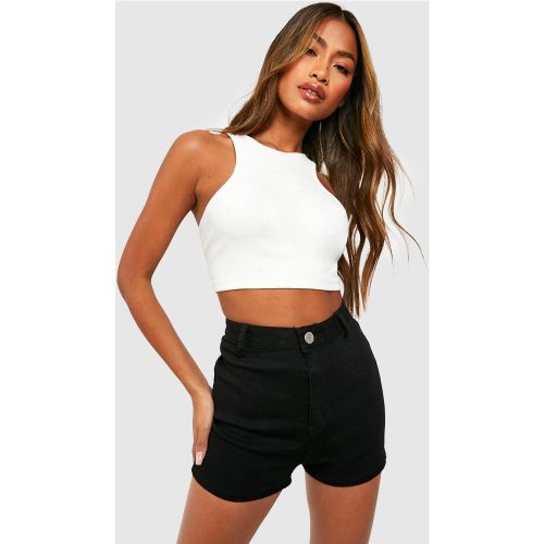 Short Taille Haute En Jean - 44 - boohoo - Modalova