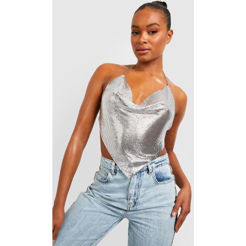 Tall" - Top En Cotte De Maille À Col Bénitier - 40 - boohoo - Modalova