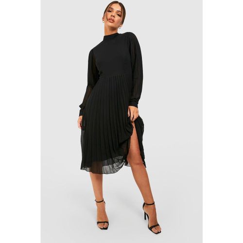 Robe Patineuse Mi-Longue Plissée - 44 - boohoo - Modalova