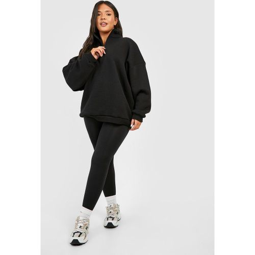 Grande Taille - Sweat Oversize À Col Zippé - 44 - boohoo - Modalova