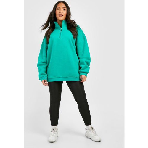 Grande Taille - Sweat Oversize Zippé - 44 - boohoo - Modalova