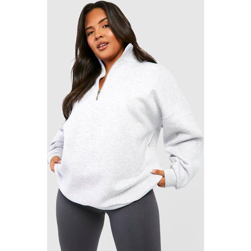 Grande Taille - Sweat Oversize Zippé - 44 - boohoo - Modalova