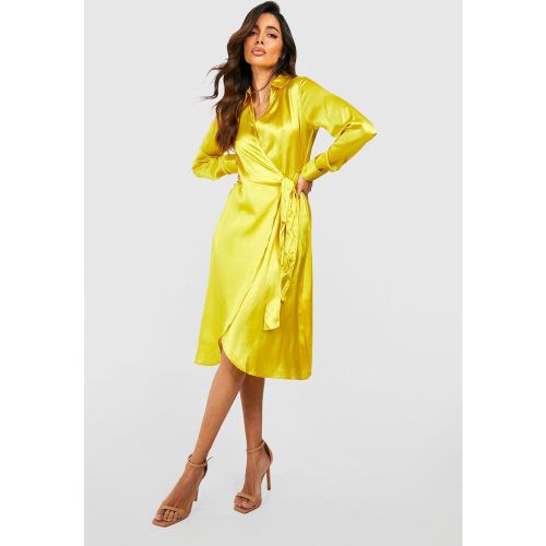 Robe Portefeuille Mi-Longue - 38 - boohoo - Modalova