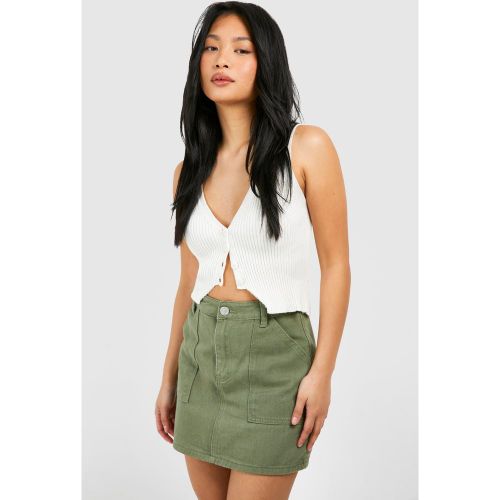 Petite" - Mini-Jupe Cargo - 32 - boohoo - Modalova