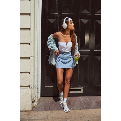 Petite" - Mini-Jupe En Jean - 34 - boohoo - Modalova