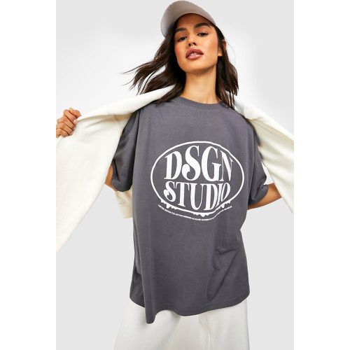 T-Shirt Oversize À Slogan Dsgn Studio - L - boohoo - Modalova