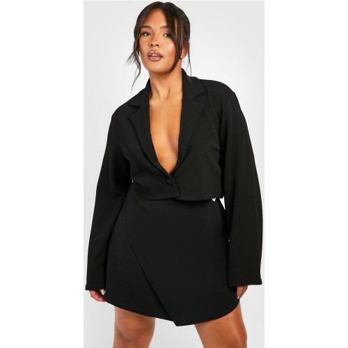 Grande Taille - Jupe-Short Portefeuille En Jersey - 54 - boohoo - Modalova
