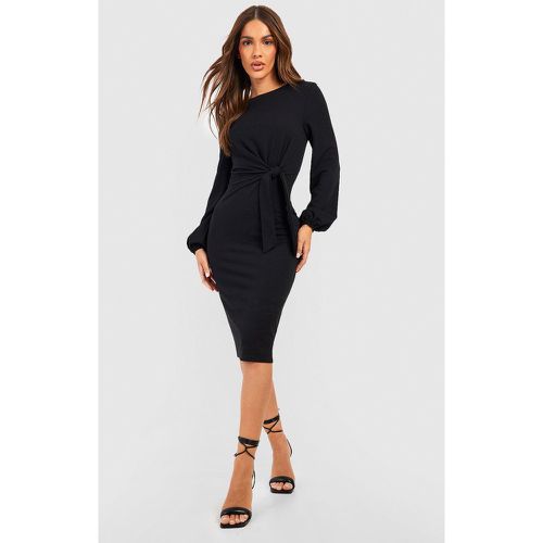 Robe Mi-Longue Cintrée Nouée À La Taille - 36 - boohoo - Modalova