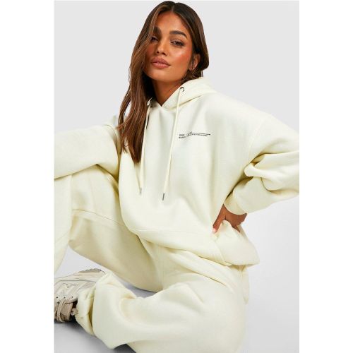 Ensemble De Survêtement À Slogan - Blanc Écru - S, Blanc Écru - boohoo - Modalova
