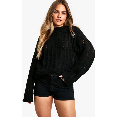 Petite" - Short Taille Haute En Jean - 34 - boohoo - Modalova