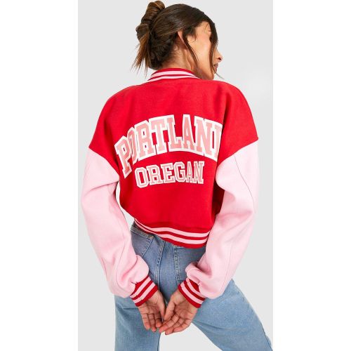 Bomber Universitaire Portland - 40 - boohoo - Modalova