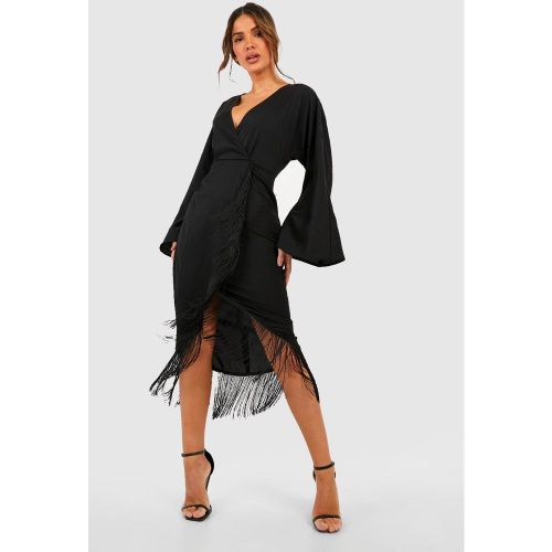 Robe Portefeuille À Franges - 36 - boohoo - Modalova