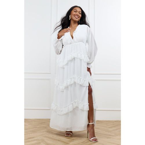 Grande Taille - Robe Longue À Volants - 44 - boohoo - Modalova