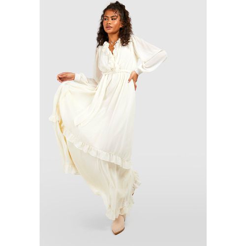 Robe Longue À Volants - 38 - boohoo - Modalova