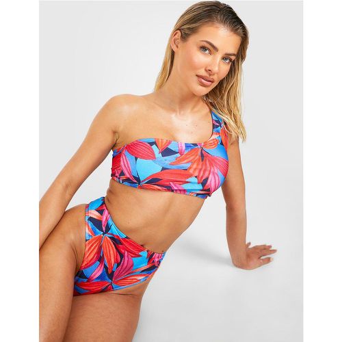 Bikini Asymétrique Imprimé Tropical - boohoo - Modalova