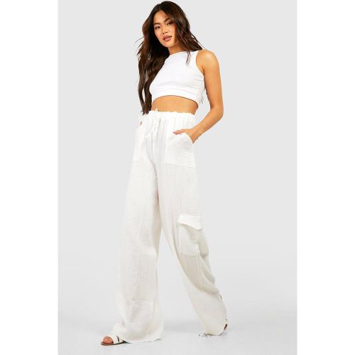 Pantalon Cargo Ample En Coton - 40 - boohoo - Modalova