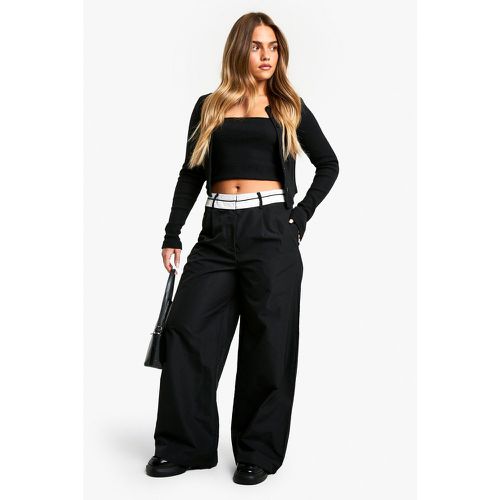 Petite" - Pantalon De Tailleur Large - 36 - boohoo - Modalova