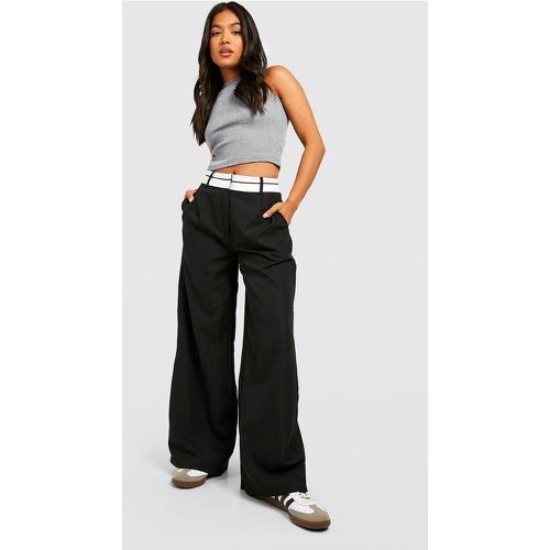 Petite" - Pantalon De Tailleur Large - 40 - boohoo - Modalova