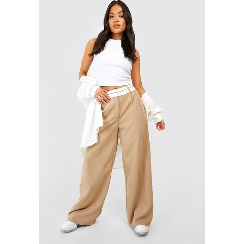 Petite" - Pantalon De Tailleur Large - 36 - boohoo - Modalova