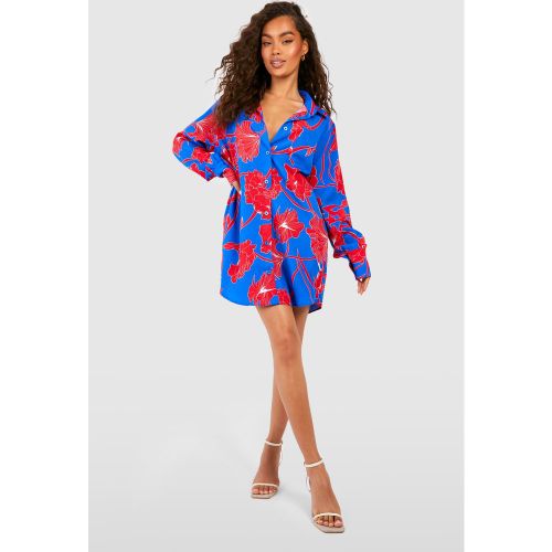 Robe Chemise Fleurie - 44 - boohoo - Modalova