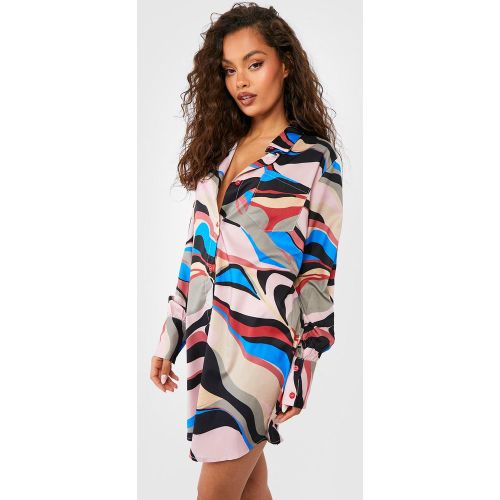 Robe Chemise Abstraite - 36 - boohoo - Modalova