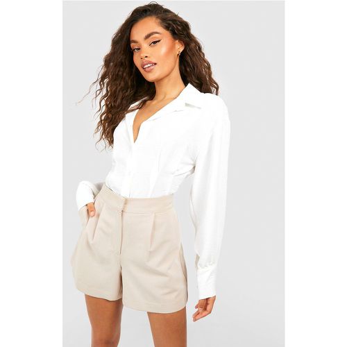 Chemise Martelée Cintrée À Coutures Apparentes - 40 - boohoo - Modalova